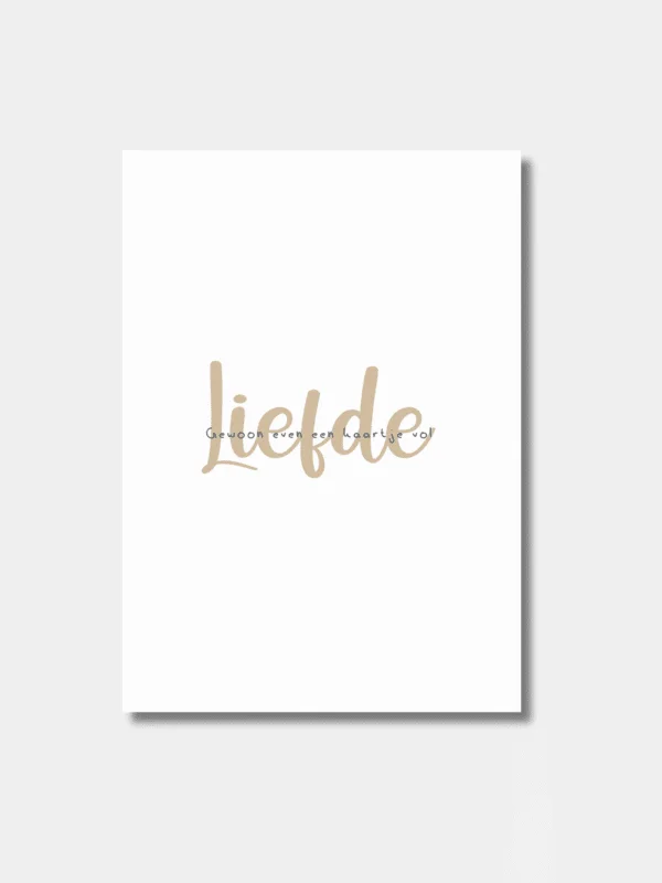 Gewoon even een kaartje vol liefde kaart