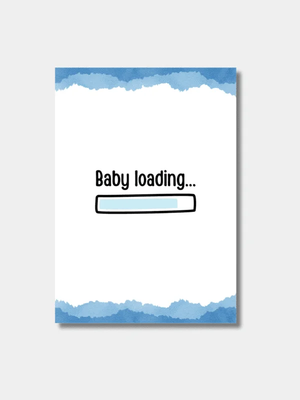 Baby boy loading... zwangerschap kaart