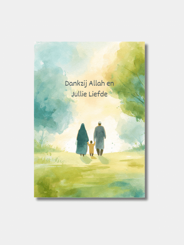 Dankzij Allah en Jullie Liefde kaart