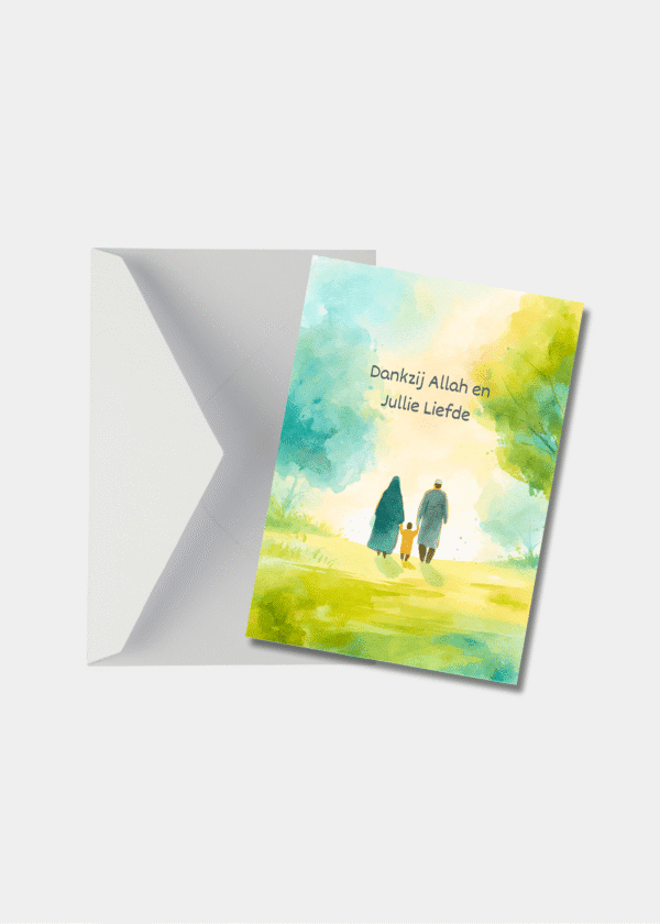 Dankzij Allah en Jullie Liefde kaart