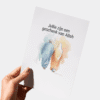 Jullie zijn een geschenk van Allah A6 Kaart Voorkant met Hand Mockup Jullie zijn een geschenk van Allah