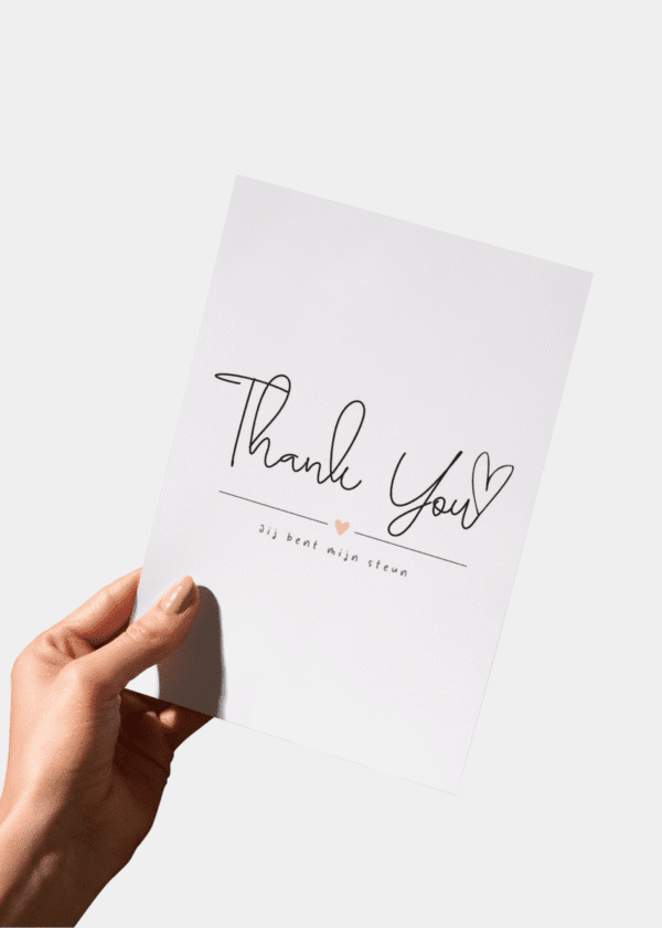 Thank you jij bent mijn steun kaart