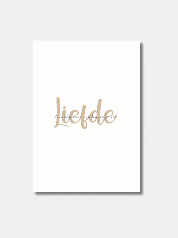 Gewoon even een kaartje vol liefde kaart