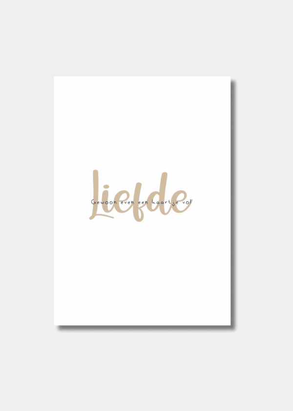 Gewoon even een kaartje vol liefde kaart
