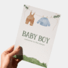 Welkom Baby Boy Geboorte Kaart