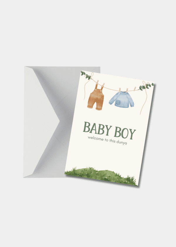 Welkom Baby Boy Geboorte Kaart
