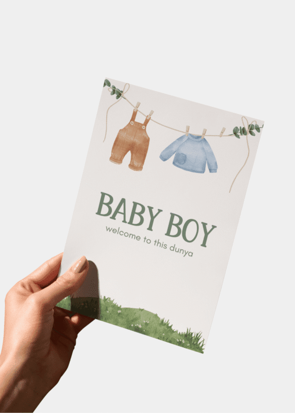 Welkom Baby Boy Geboorte Kaart