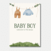 Welkom Baby Boy Geboorte Kaart
