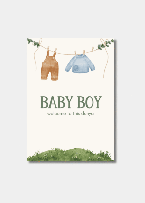 Welkom Baby Boy Geboorte Kaart