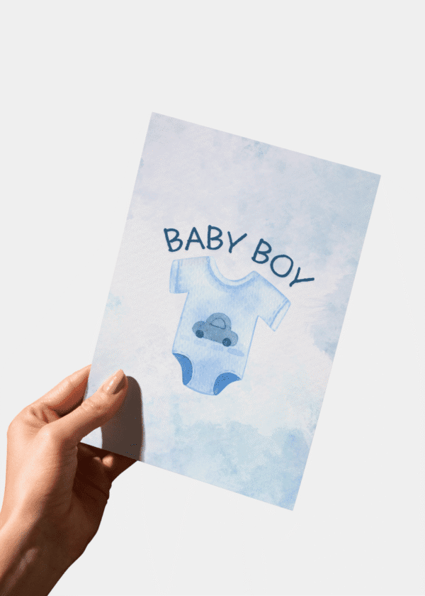 Zwangerschapskaart Jongen Allahumma Barik | Baby Shower Kaart