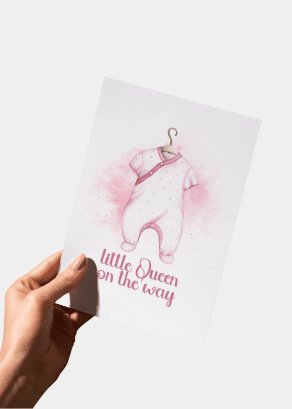 Little queen on the way zwangerschap kaart