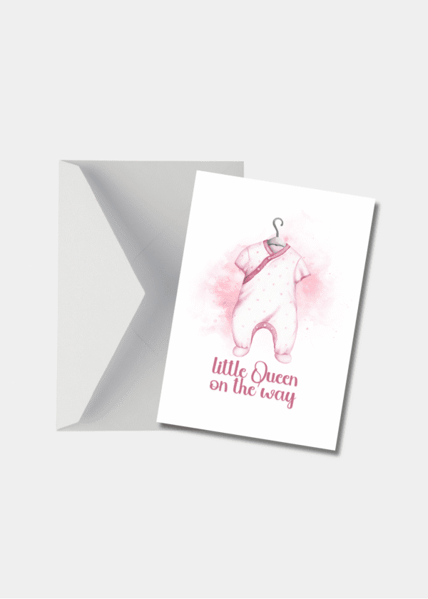 Little queen on the way zwangerschap kaart
