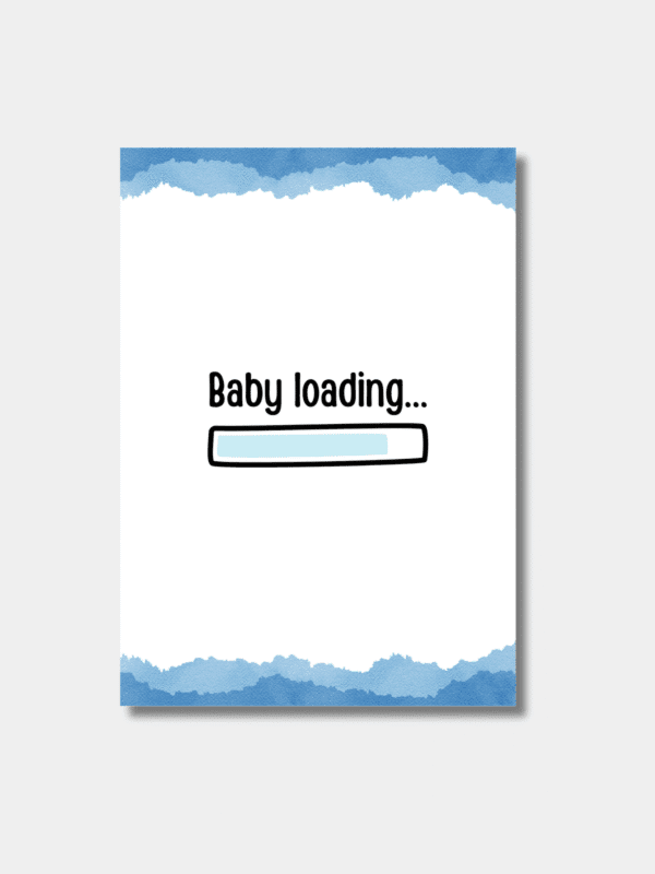 Baby boy loading... zwangerschap kaart