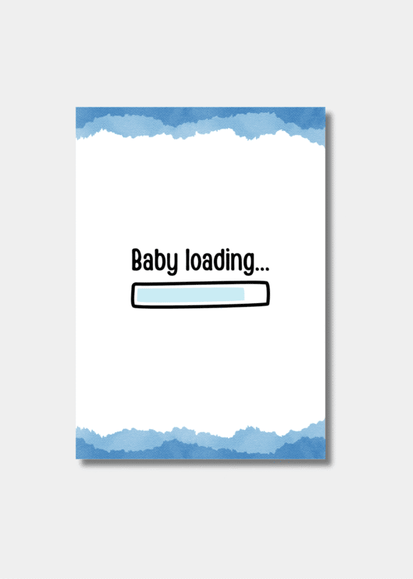 Zwangerschap A6 Kaart (4) Baby boy loading... zwangerschap kaart