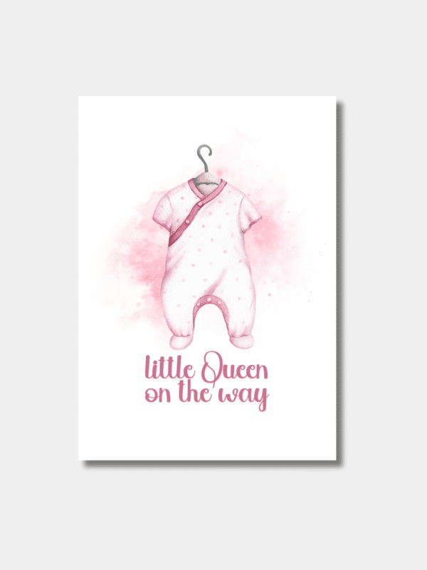 Little queen on the way zwangerschap kaart