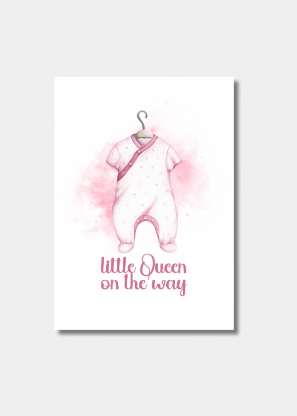 Little queen on the way zwangerschap kaart