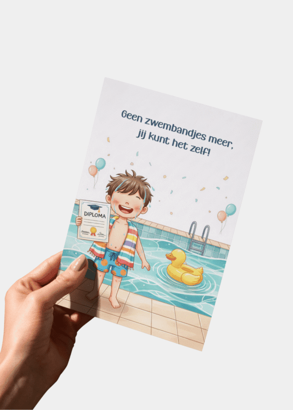 Gefeliciteerd met je zwemdiploma!