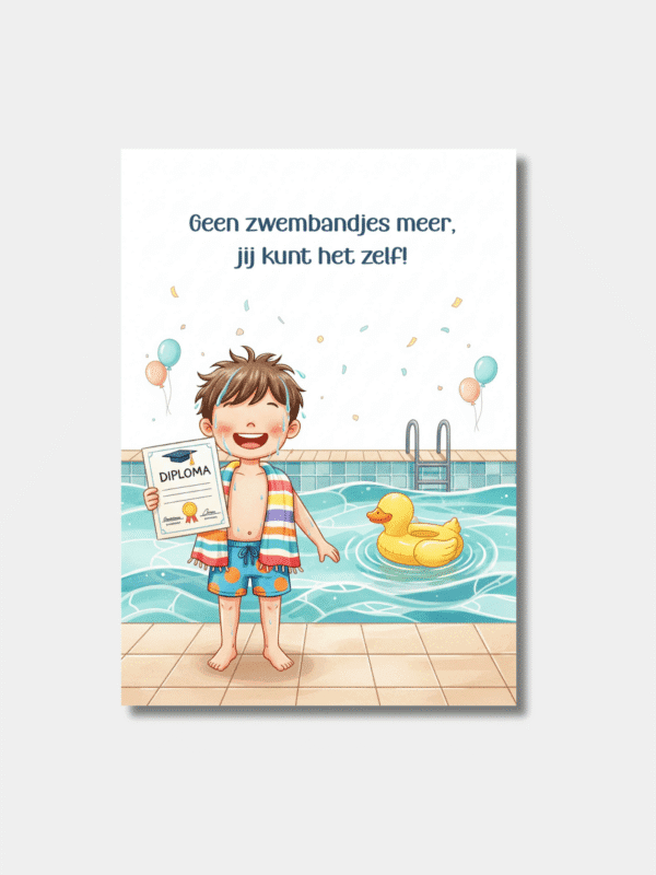 Gefeliciteerd met je zwemdiploma!