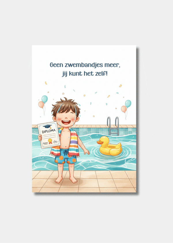 Gefeliciteerd met je zwemdiploma!