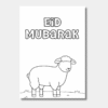 Eid Mubarak inkleur kaart