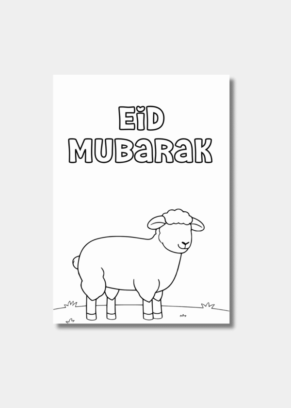 Eid Mubarak inkleur kaart