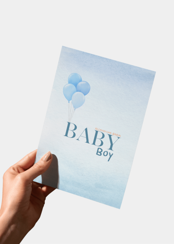 Baby boy geboorte kaart