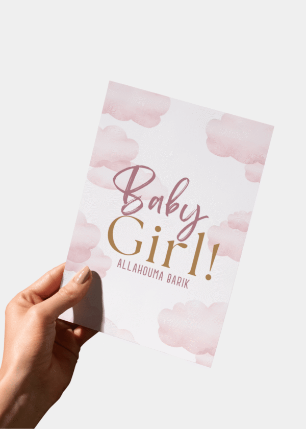 Baby girl geboorte kaart