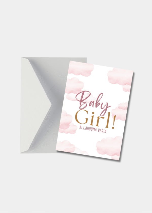 Baby girl geboorte kaart