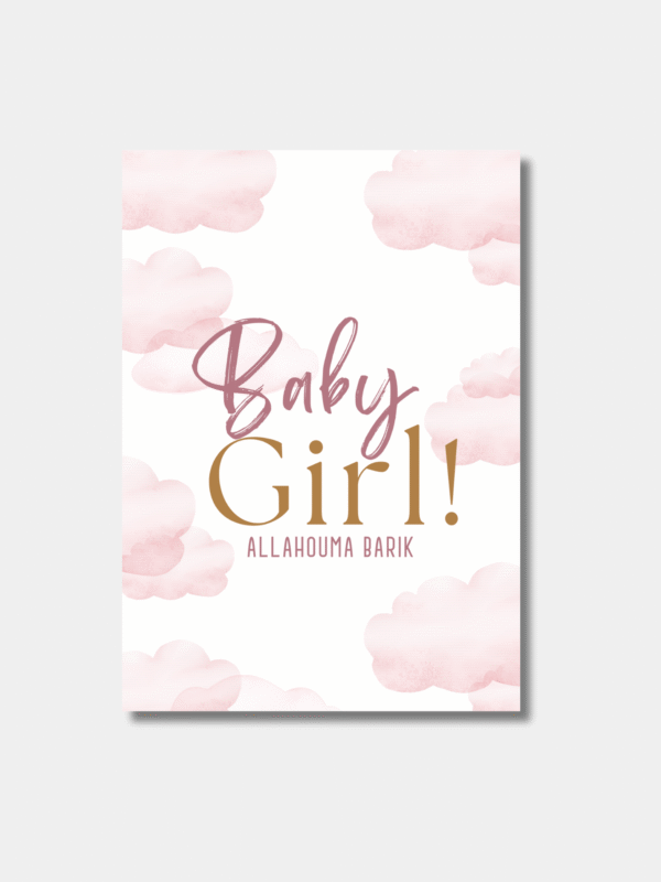 Baby girl geboorte kaart