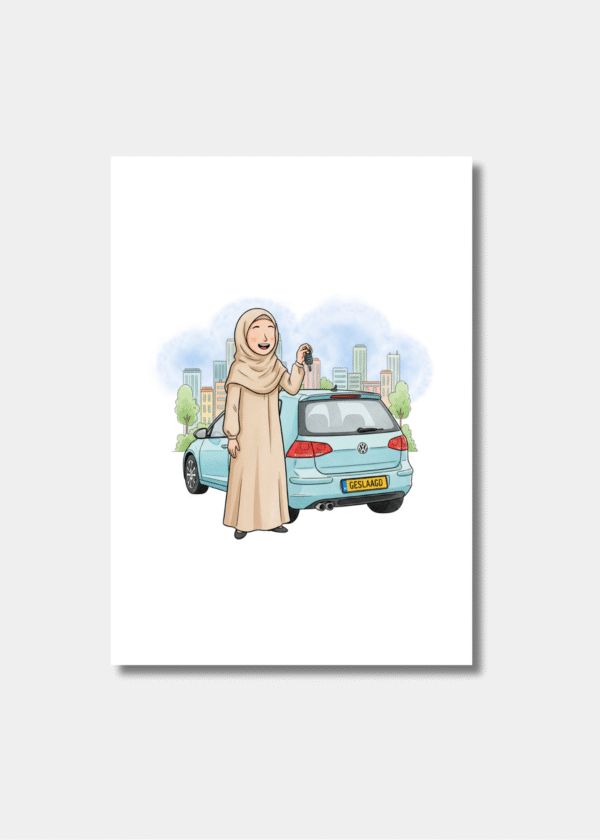 Meid! Je hebt je rijbewijs behaald!!