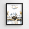 Gepersonaliseerde Umrah Poster – Umrah Mubarak Cadeau (Digitaal Bestand / Printable)