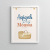 Aqiqah Poster Jongen met witte lijst