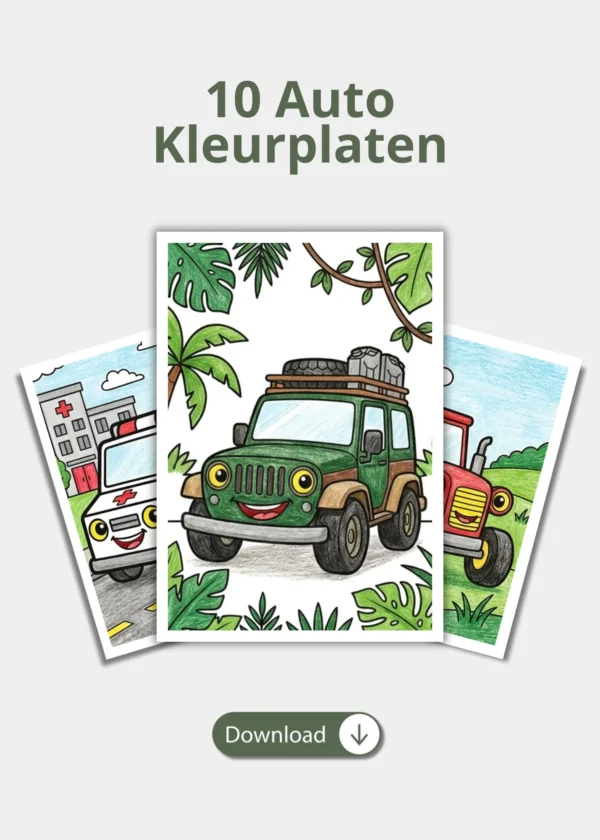 Gratis 10 Auto Kleurplaten